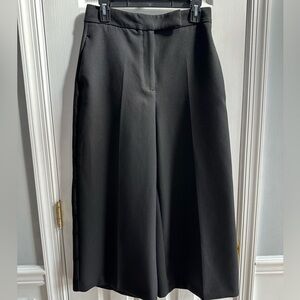 ZARA Black High Waist Wide Leg Trousers Size M Career Casual